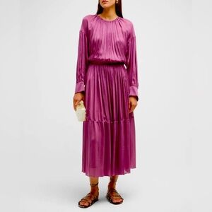 Vince 100% silk dress size L fall winter thanksgiving dress